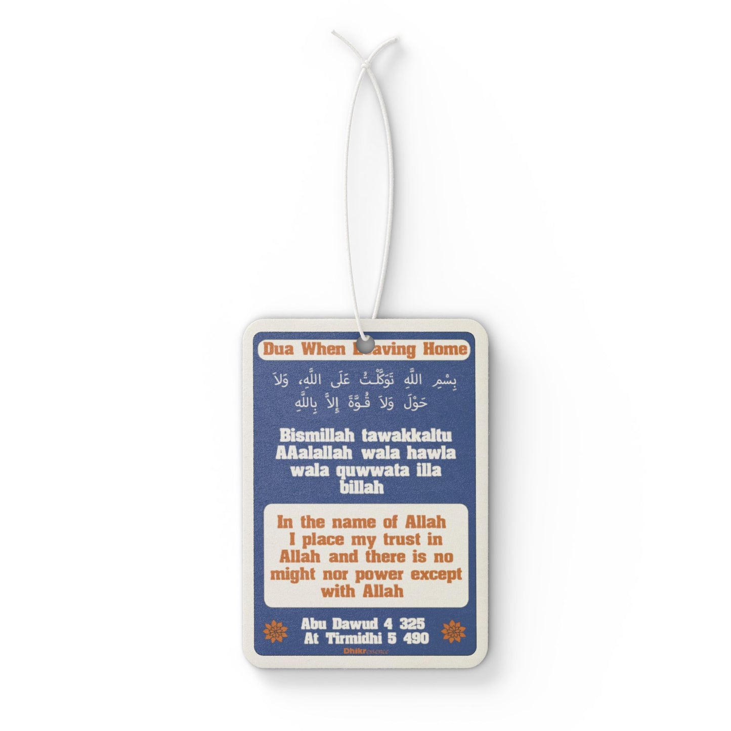 DhikrEssence Car Air Freshener | Dua When Leaving Home