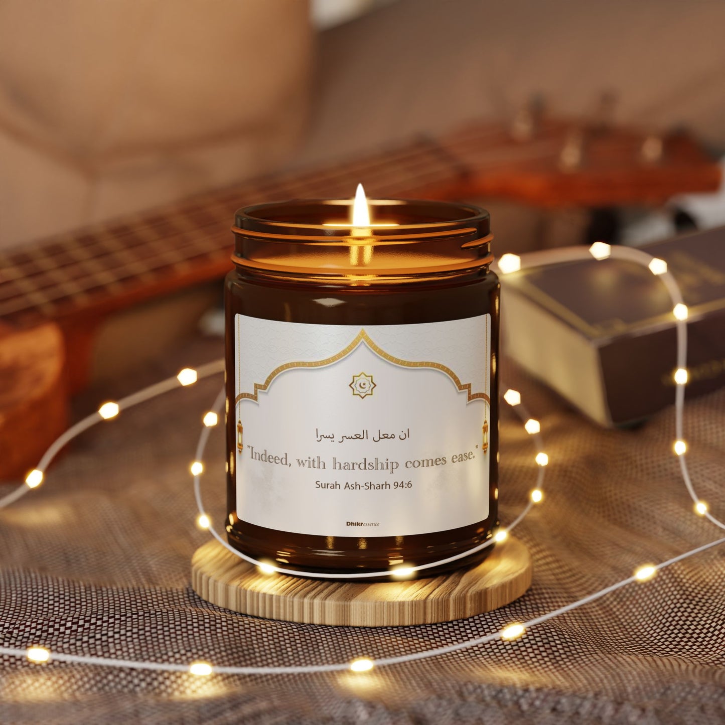 DhikrEssence | Ease & Comfort Candle – White Sage & Lavender