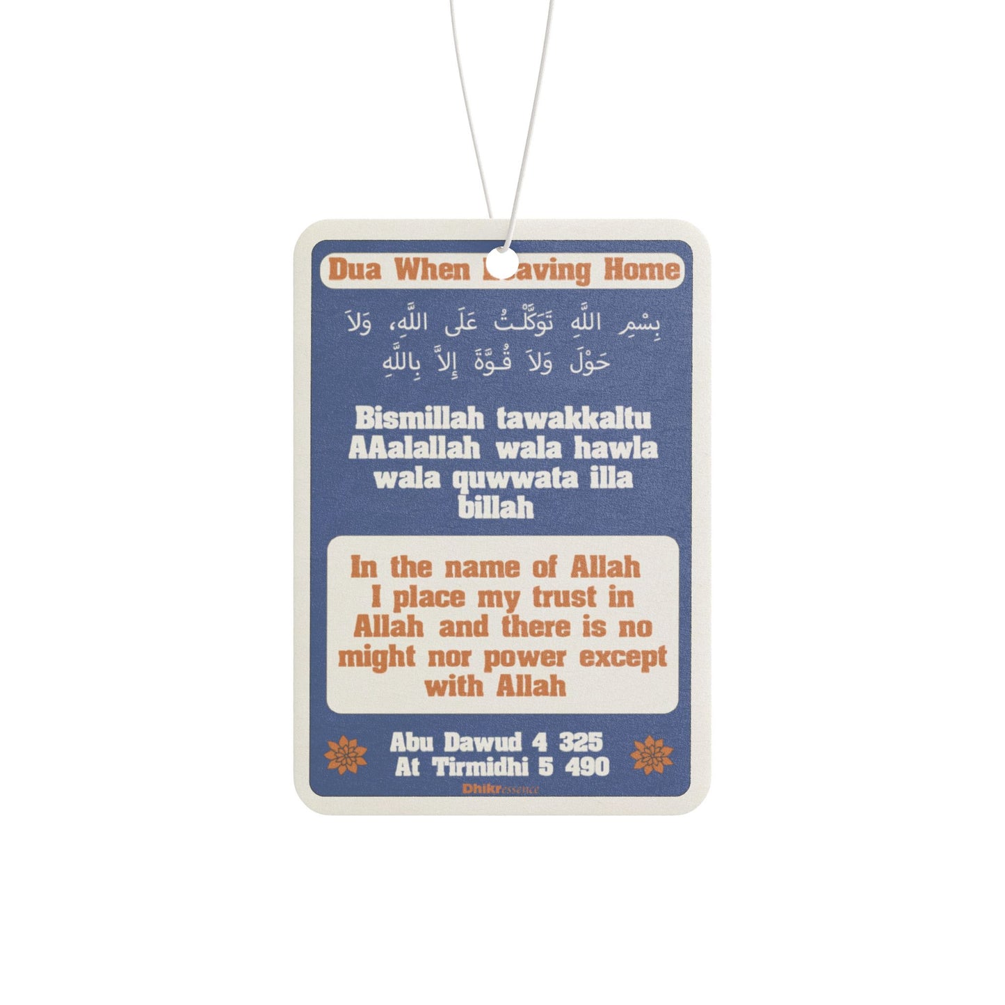 DhikrEssence Car Air Freshener | Dua When Leaving Home