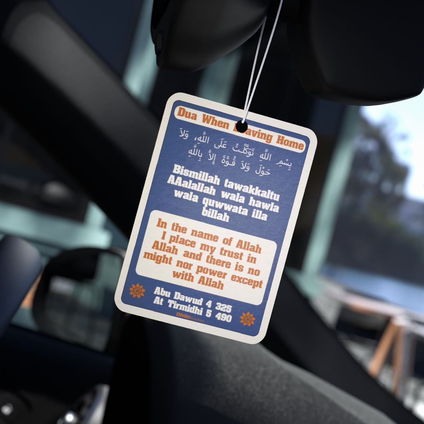 DhikrEssence Car Air Freshener | Dua When Leaving Home