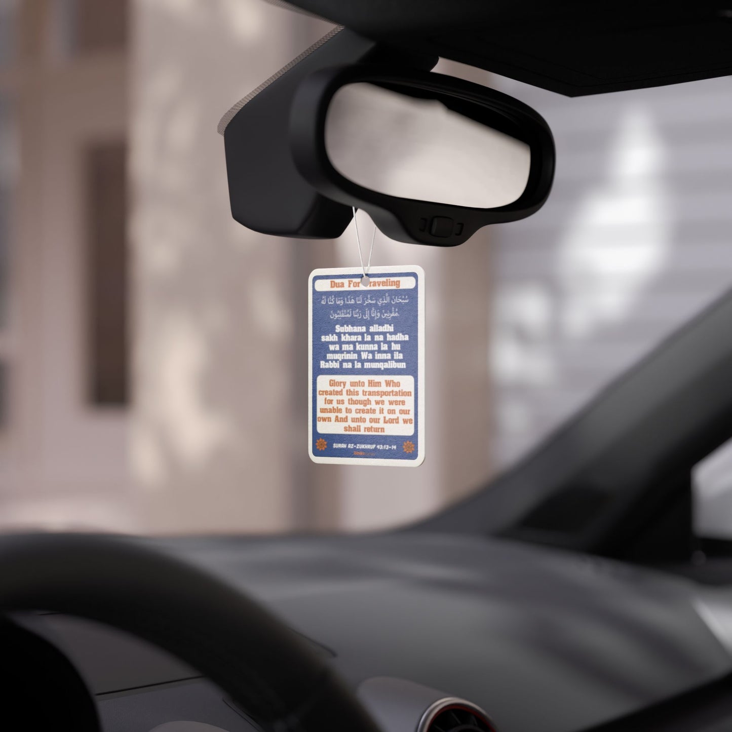 DhikrEssence Car Air Freshener | Dua for Traveling